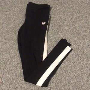 TNA White Striped Leggings